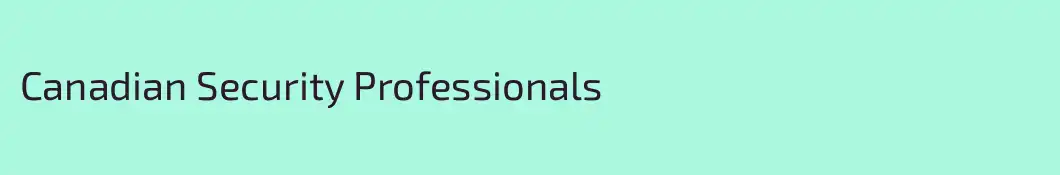 Canadian Security Professionals